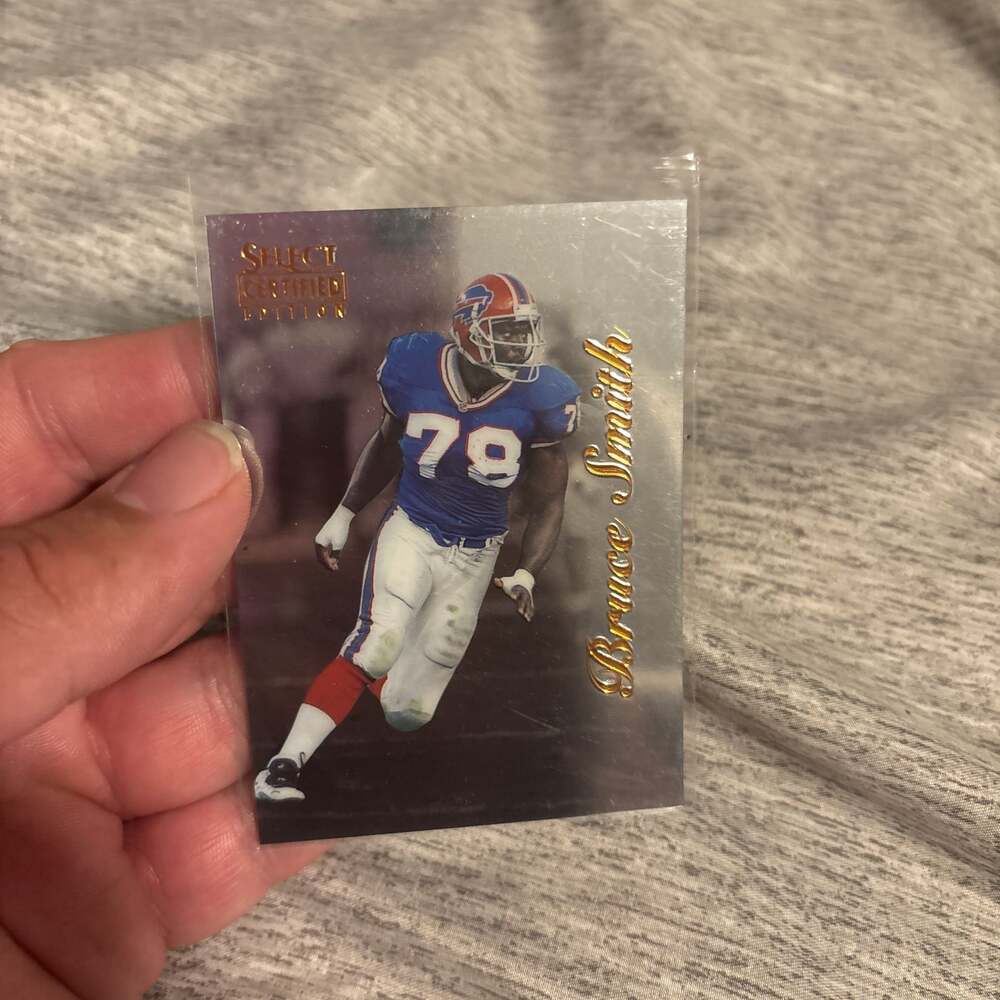 1996 Select Football #21 Bruce Smith Buffalo Bills Official NFL From Pinnacle
